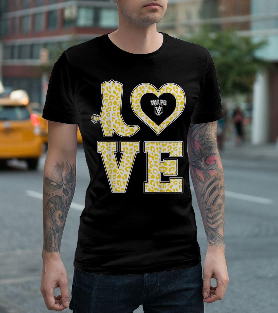 Valparaiso Crusaders Valpo Leopard Love Boot T-Shirt