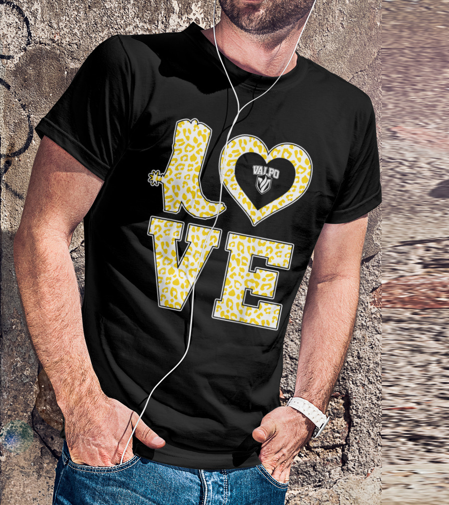 Valparaiso Crusaders Valpo Leopard Love Boot T-Shirt