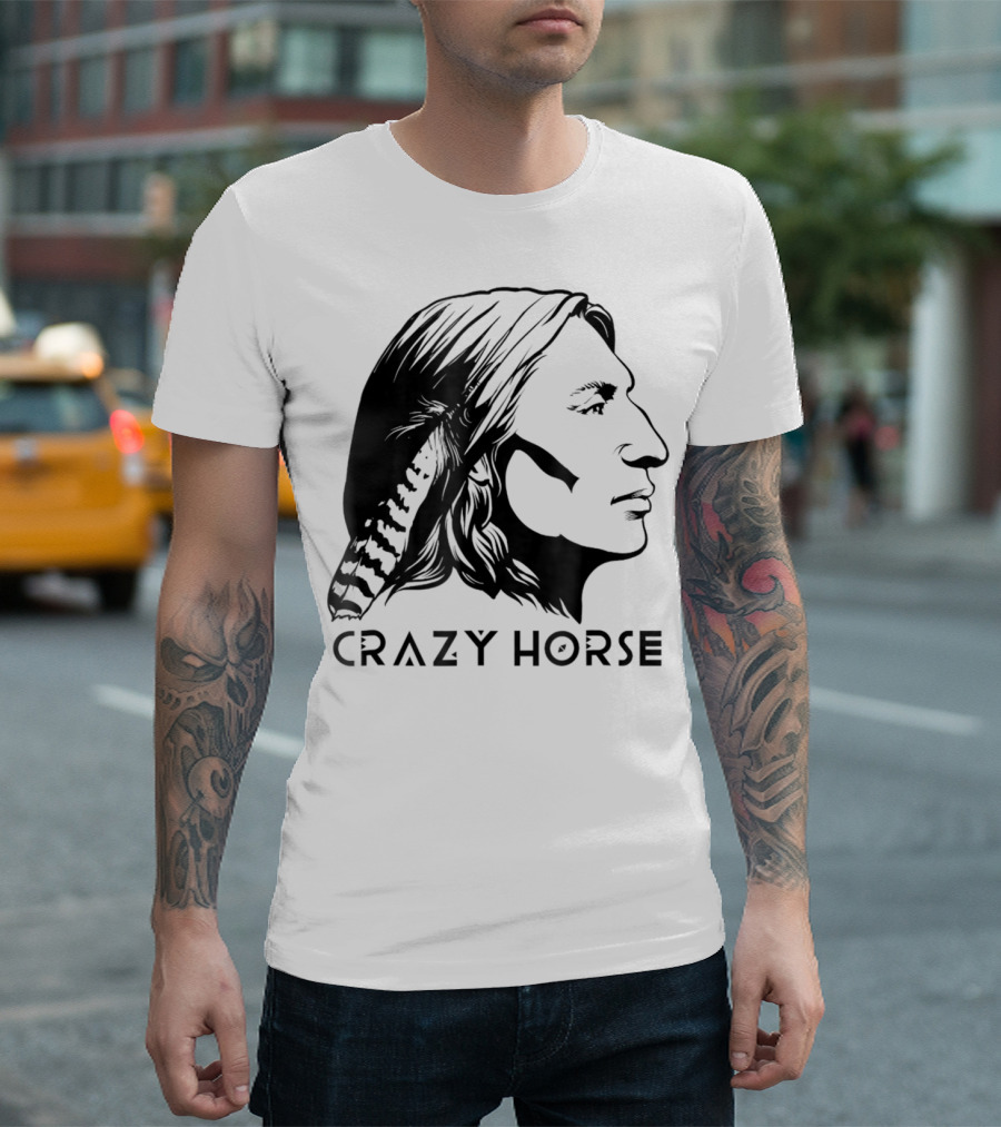 Crazy Horse Native American Profile T-Shirt