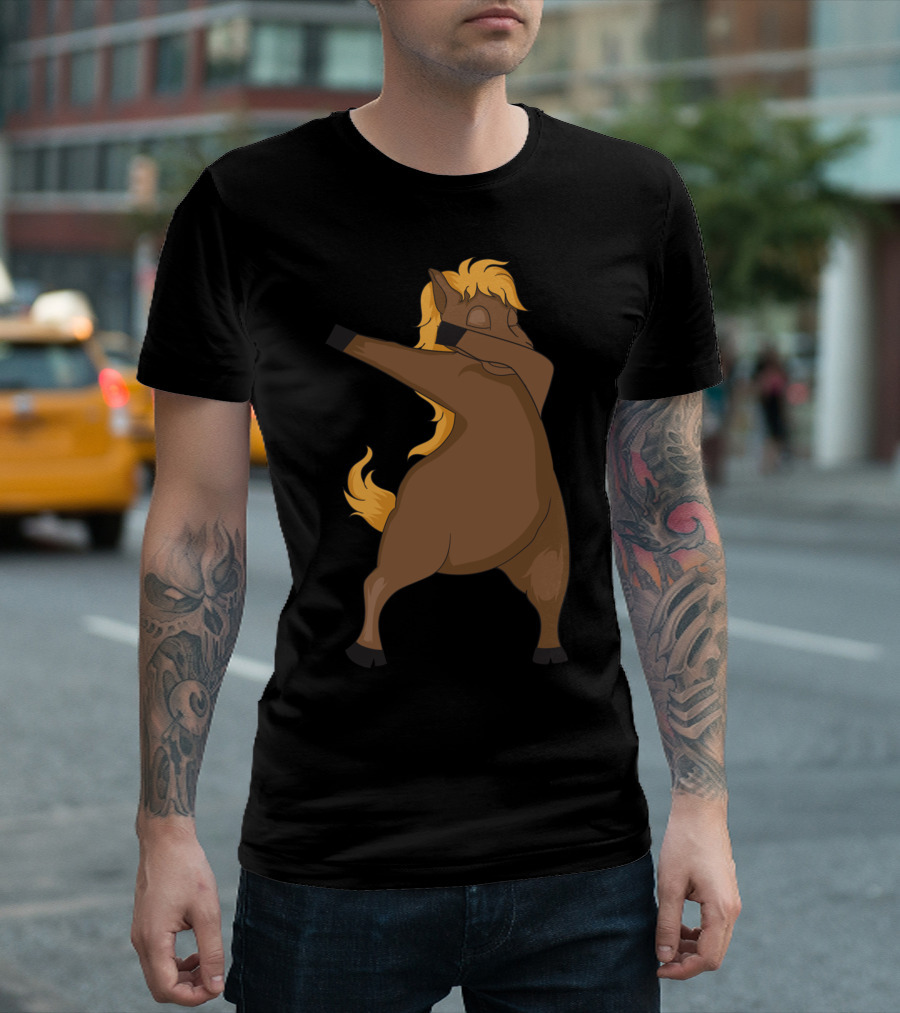 Cute Horse Dab Dance Pose Playful T-Shirt