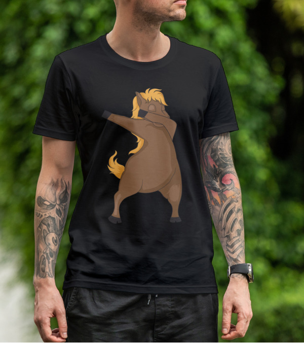 Cute Horse Dab Dance Pose Playful T-Shirt