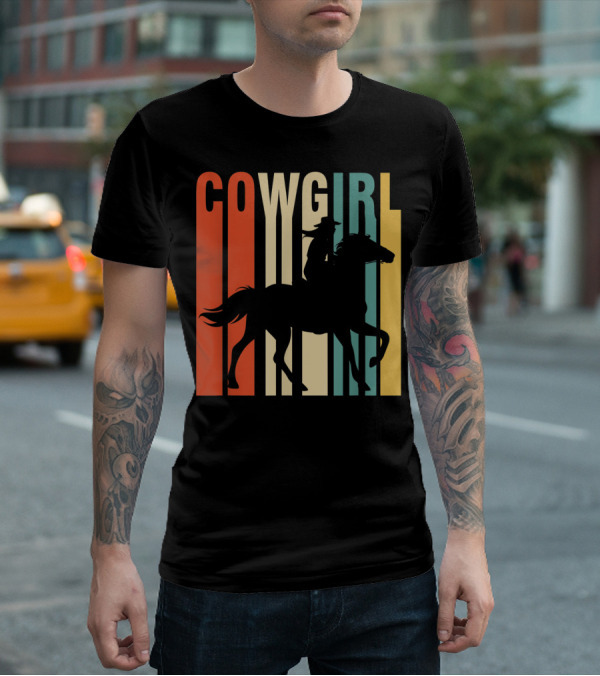 Cowgirl Silhouette Horse Rider T-Shirt