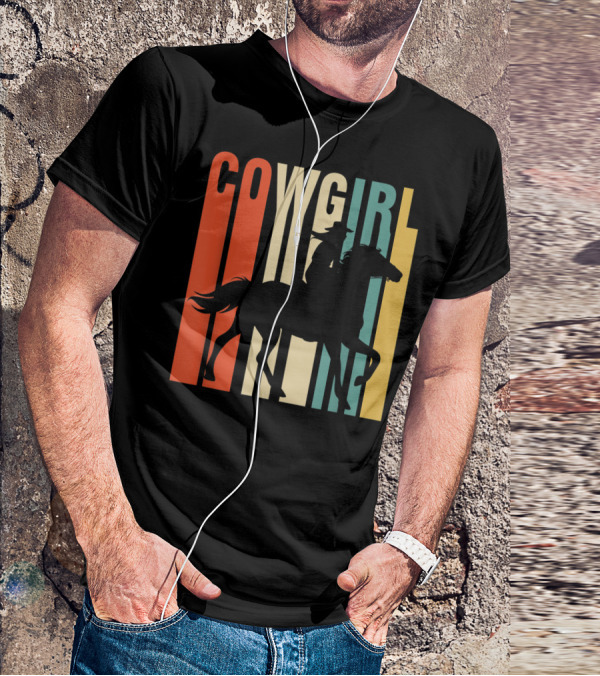 Cowgirl Silhouette Horse Rider T-Shirt