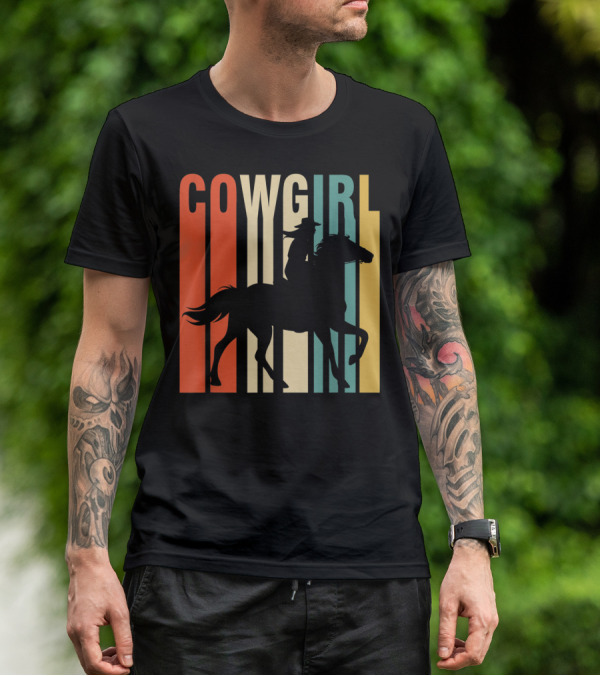 Cowgirl Silhouette Horse Rider T-Shirt