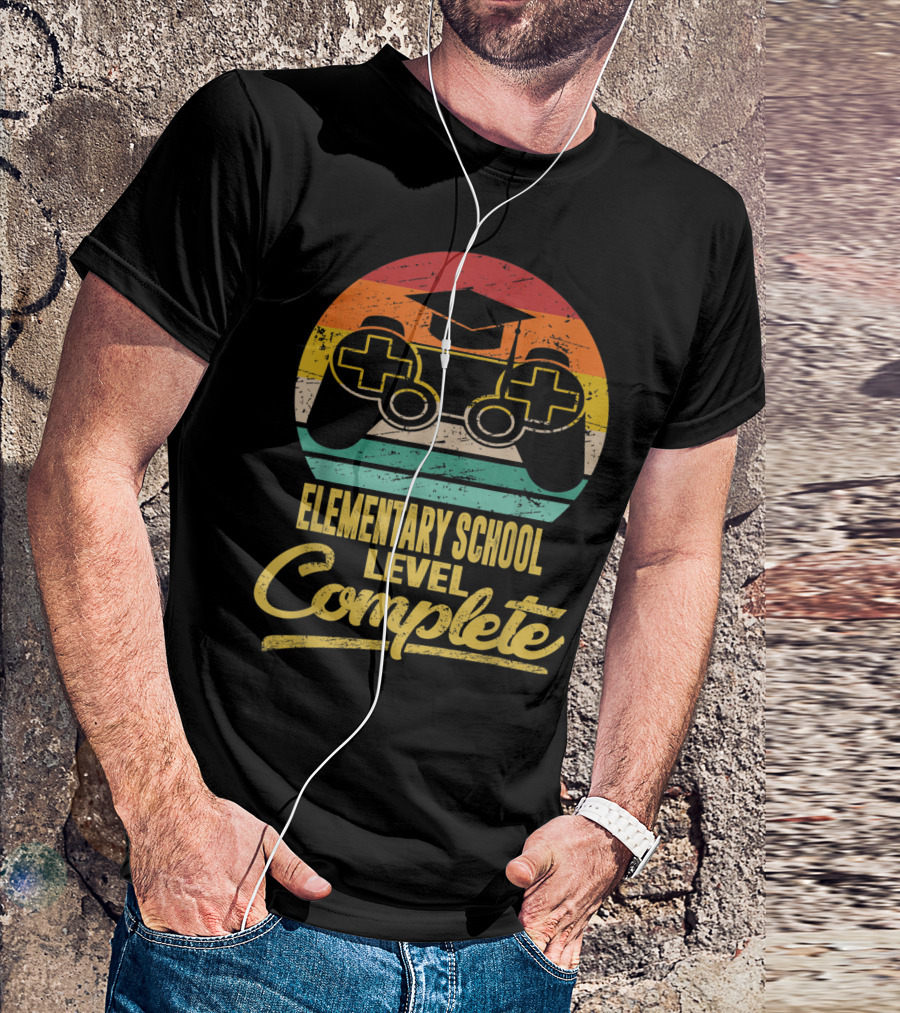 Elementary School Level Complete Last Day Of School Gaming Graduation T-Shirt