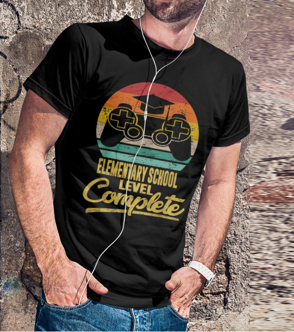 Elementary School Level Complete Last Day Of School Gaming Graduation T-Shirt