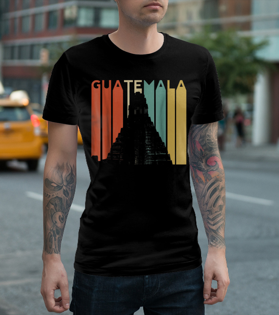Guatemala Chapin Atitlan Tikal Maya Mayan Pyramid T-Shirt