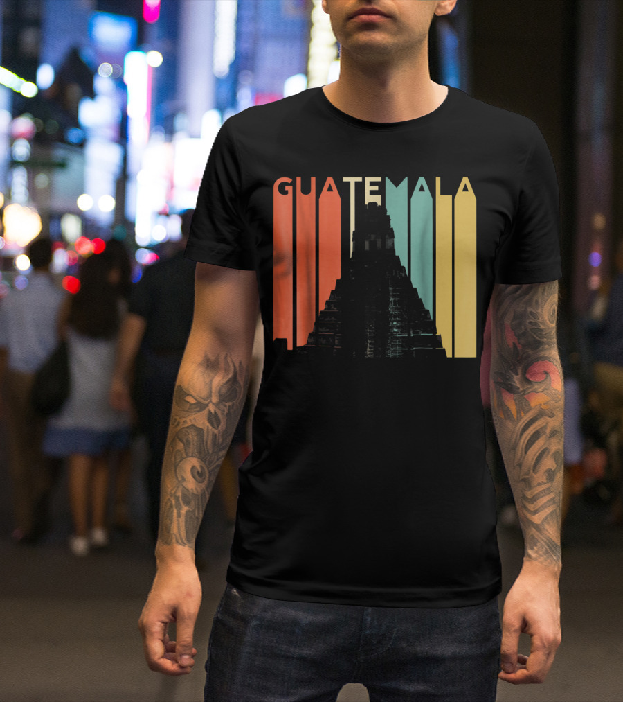 Guatemala Chapin Atitlan Tikal Maya Mayan Pyramid T-Shirt