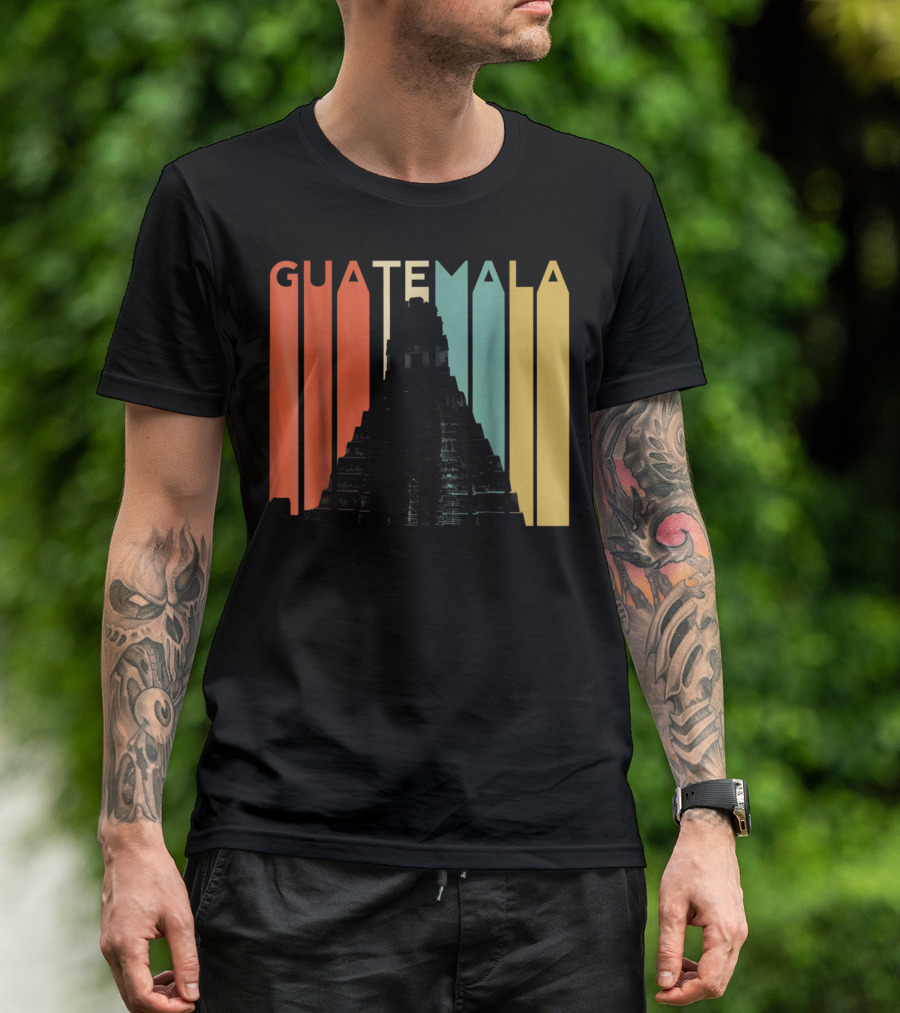 Guatemala Chapin Atitlan Tikal Maya Mayan Pyramid T-Shirt