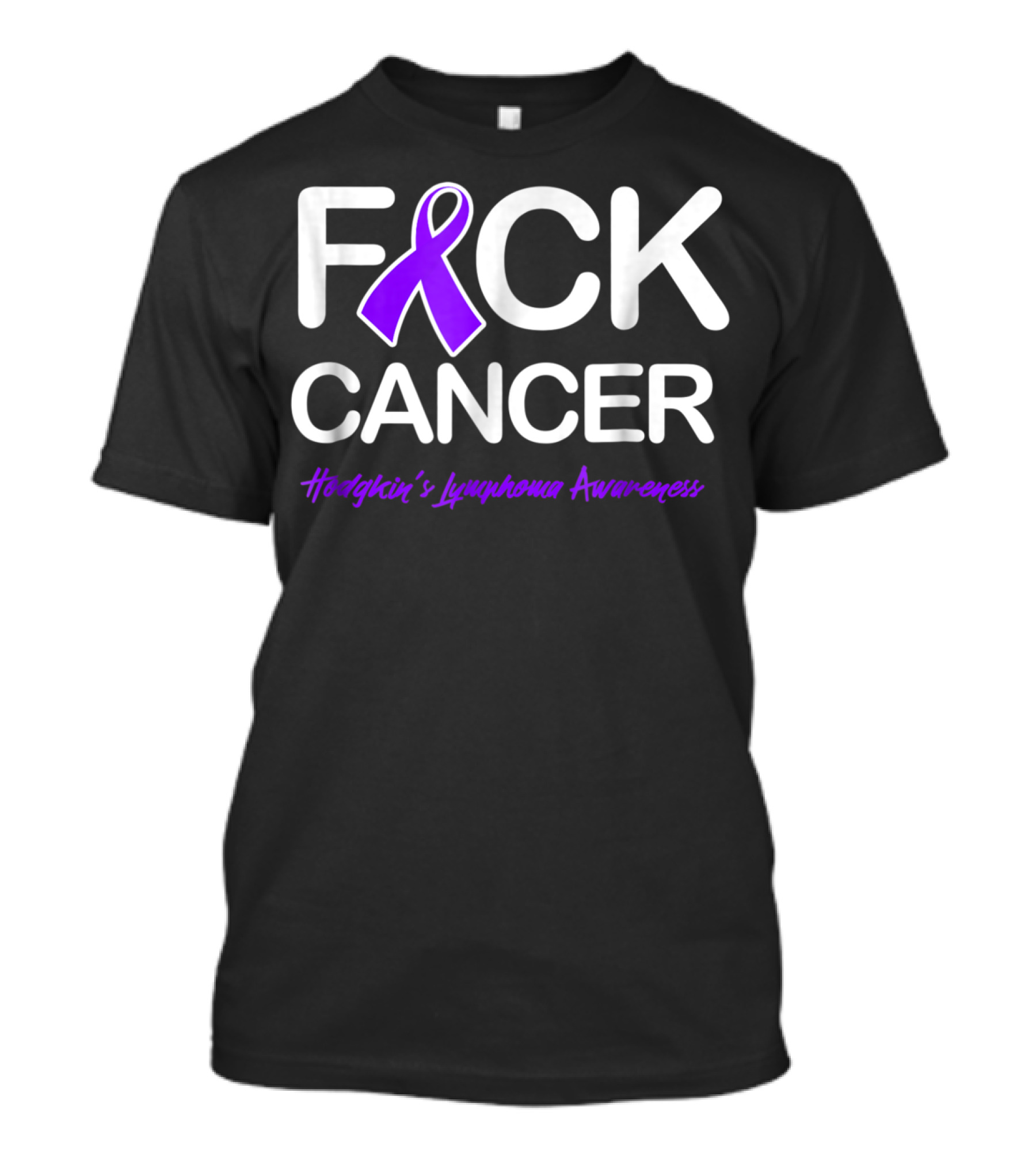 Fck Cancer Hodgkin's Lymphoma Awareness Purple T-Shirt