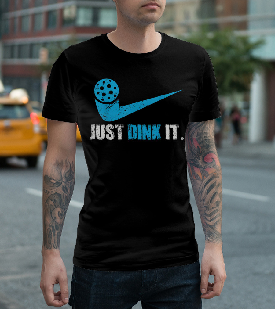 Just Dink It Pickleball Fan Iconic Swoosh T-Shirt