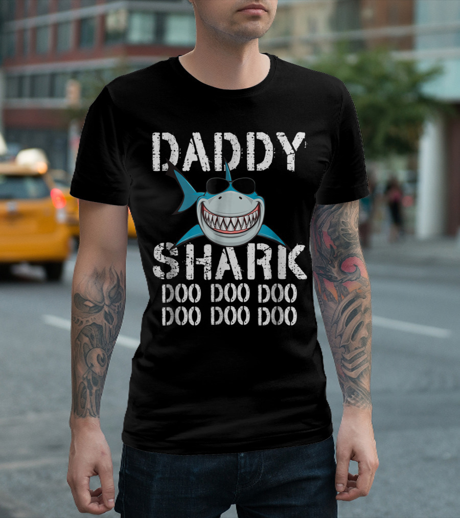 Daddy Shark Doo Doo Doo Doo Doo Doo Family Mens T-Shirt