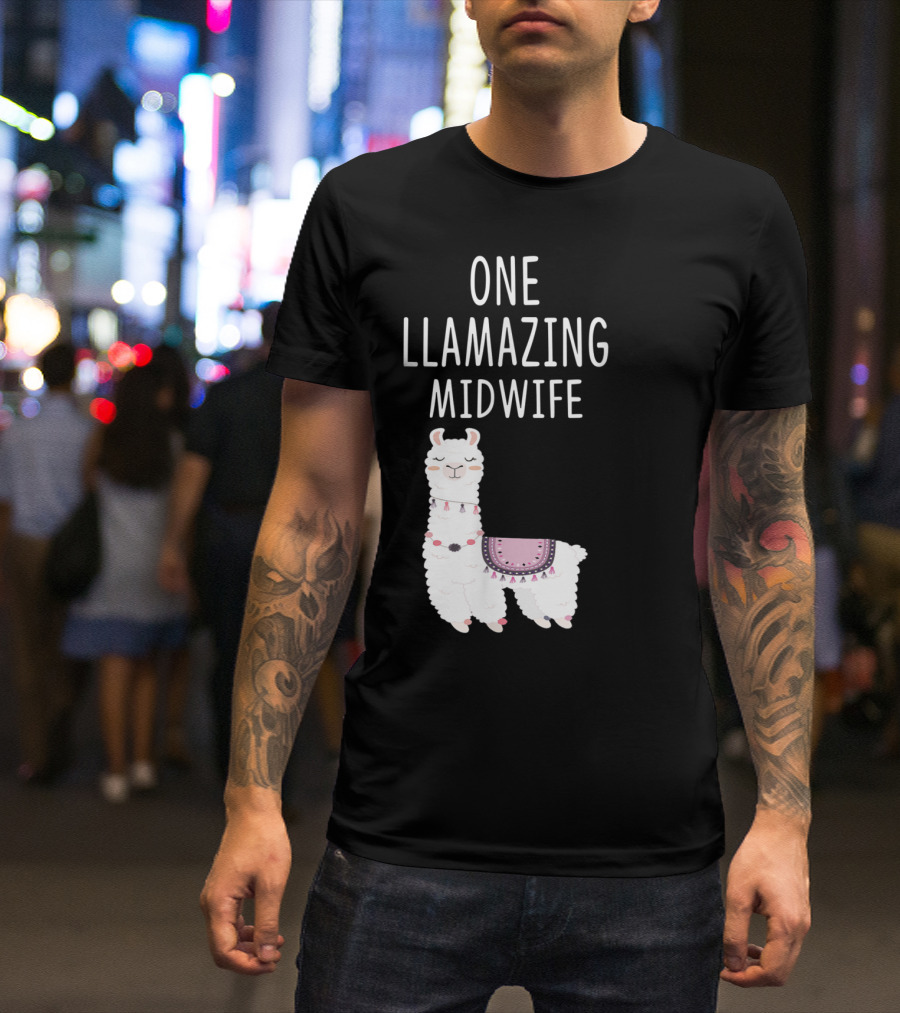 One Llamazing Midwife Llama T-Shirt