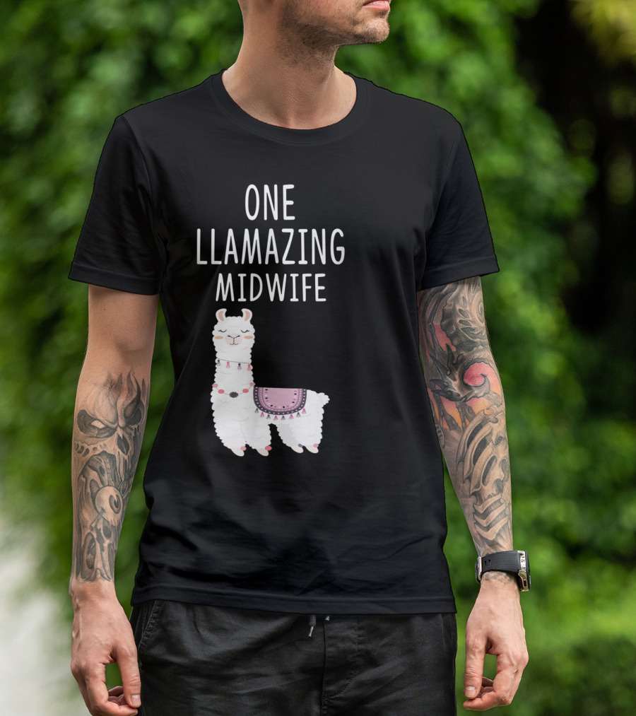 One Llamazing Midwife Llama T-Shirt