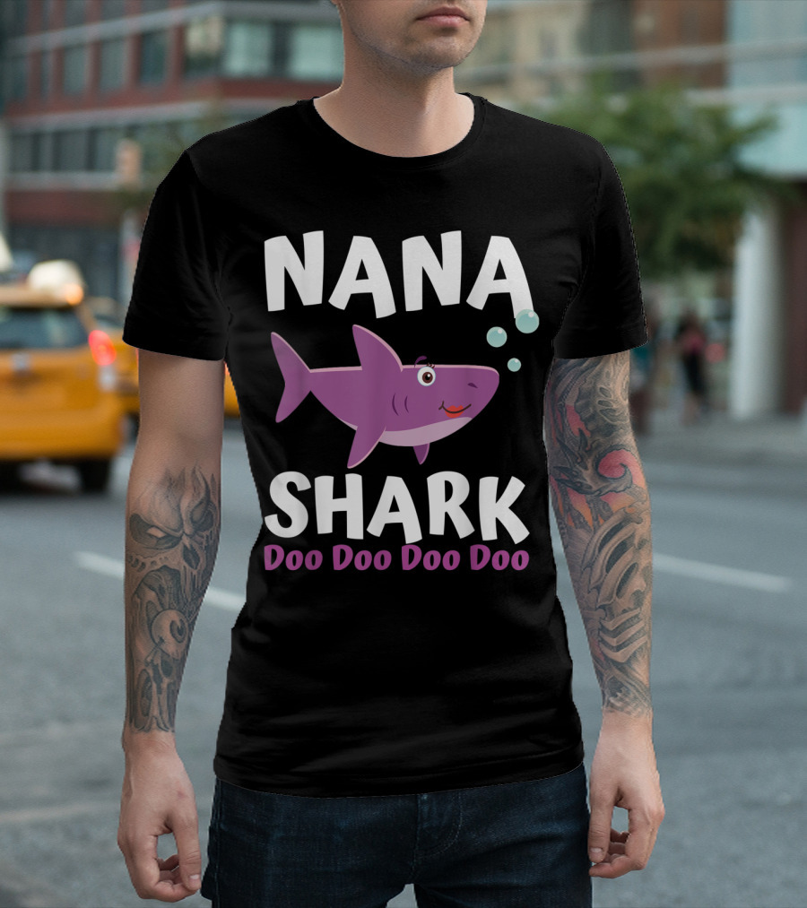 Nana Shark Doo Doo Doo Doo Matching Family Shark T-Shirt