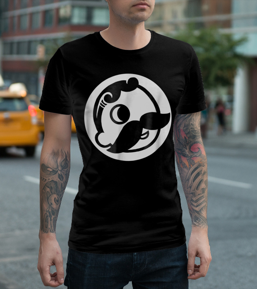 Natty Boh Mascot Icon Mustache Circle T-Shirt