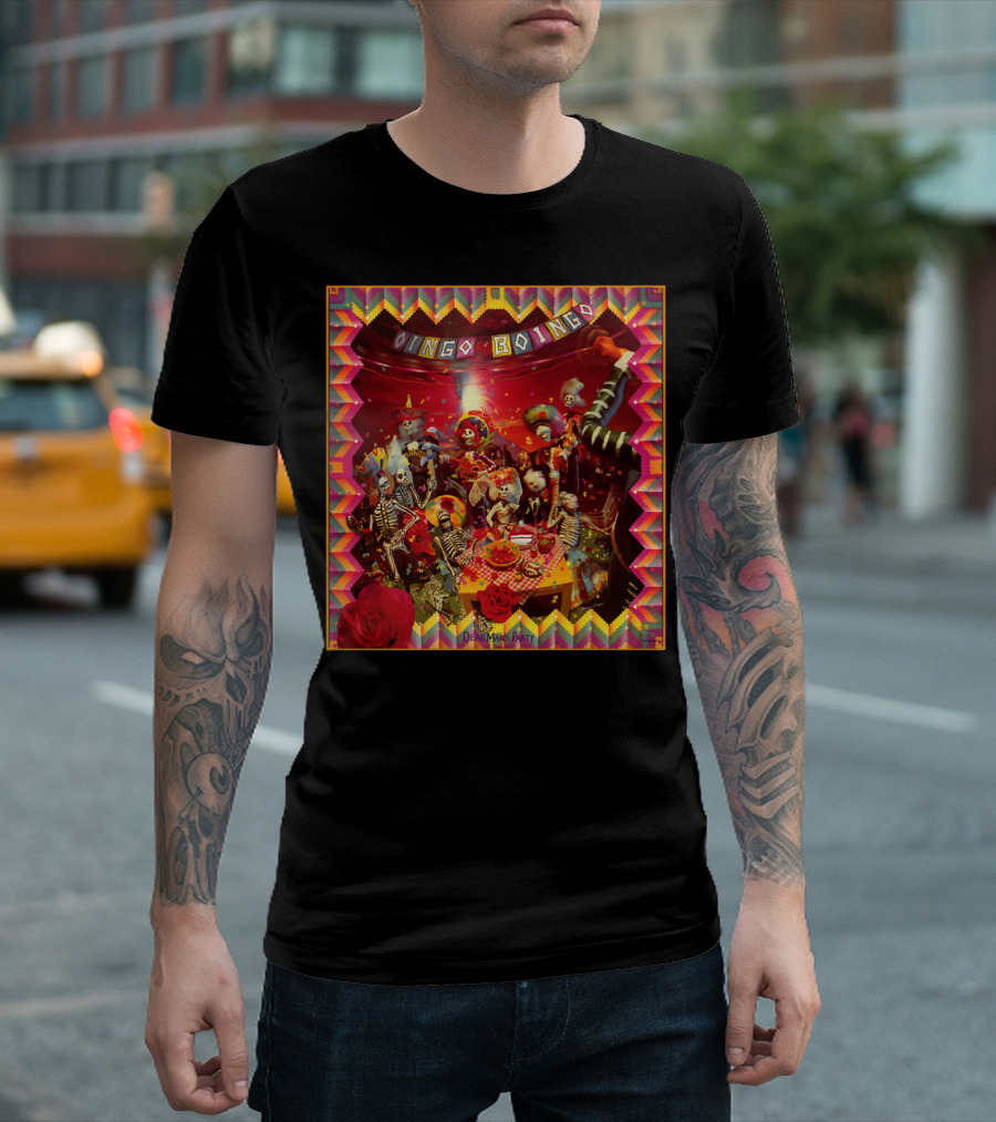 Oingo Boingo Dead Man's Party Skeleton Festival Bühne T-Shirt