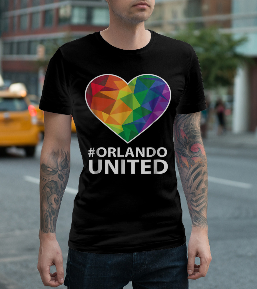 Orlando United Be Strong Multicolored Heart T-Shirt