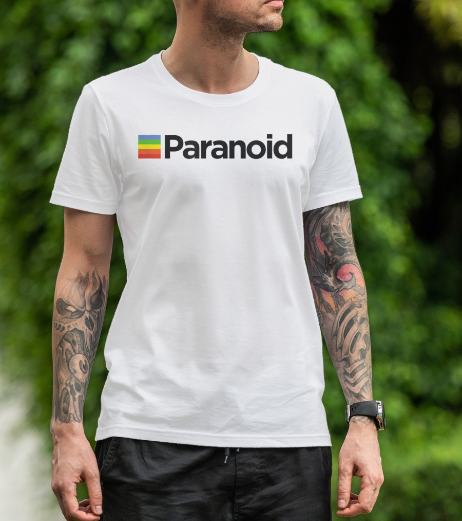 Paranoid Aesthetic Rainbow Stripe Vaporwave Vintage Fashion T-Shirt