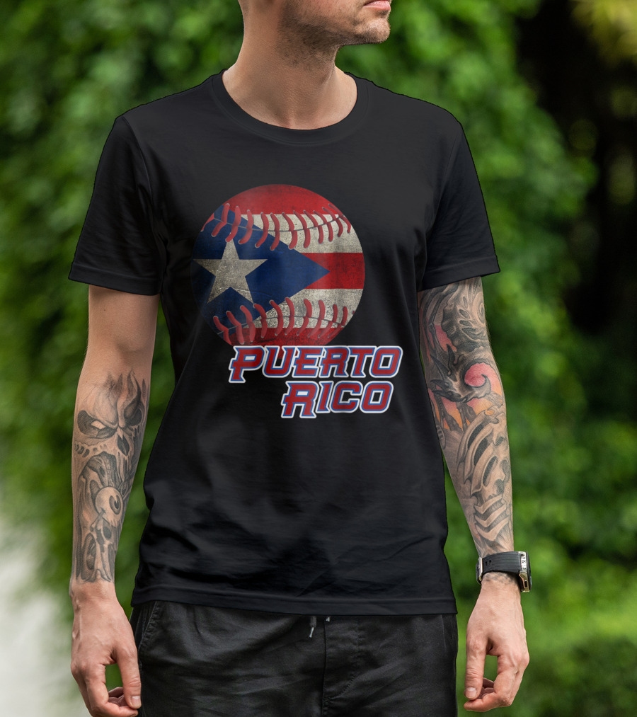 Boricua Pride Puerto Rico Flag Baseball T-Shirt