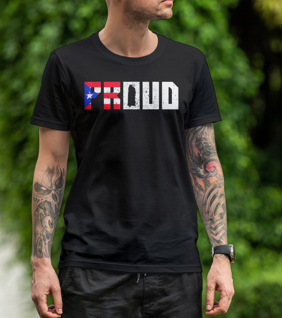 Puerto Rico Flag PR Proud Boricua Puerto Rican Pride T-Shirt