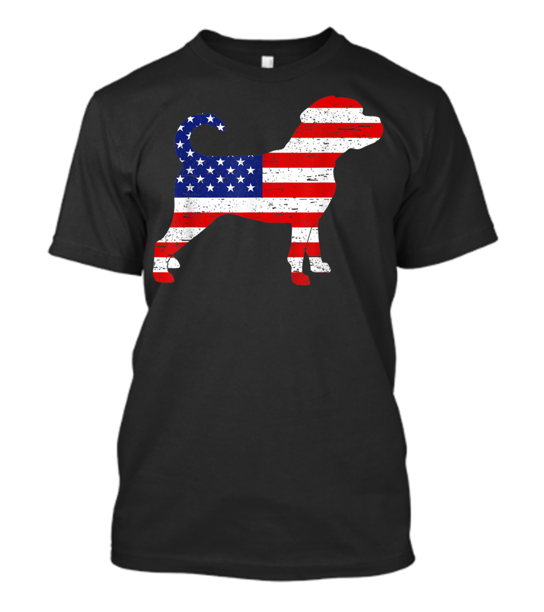 Puggle USA Flag American Patriot 4th Of July T-Shirt