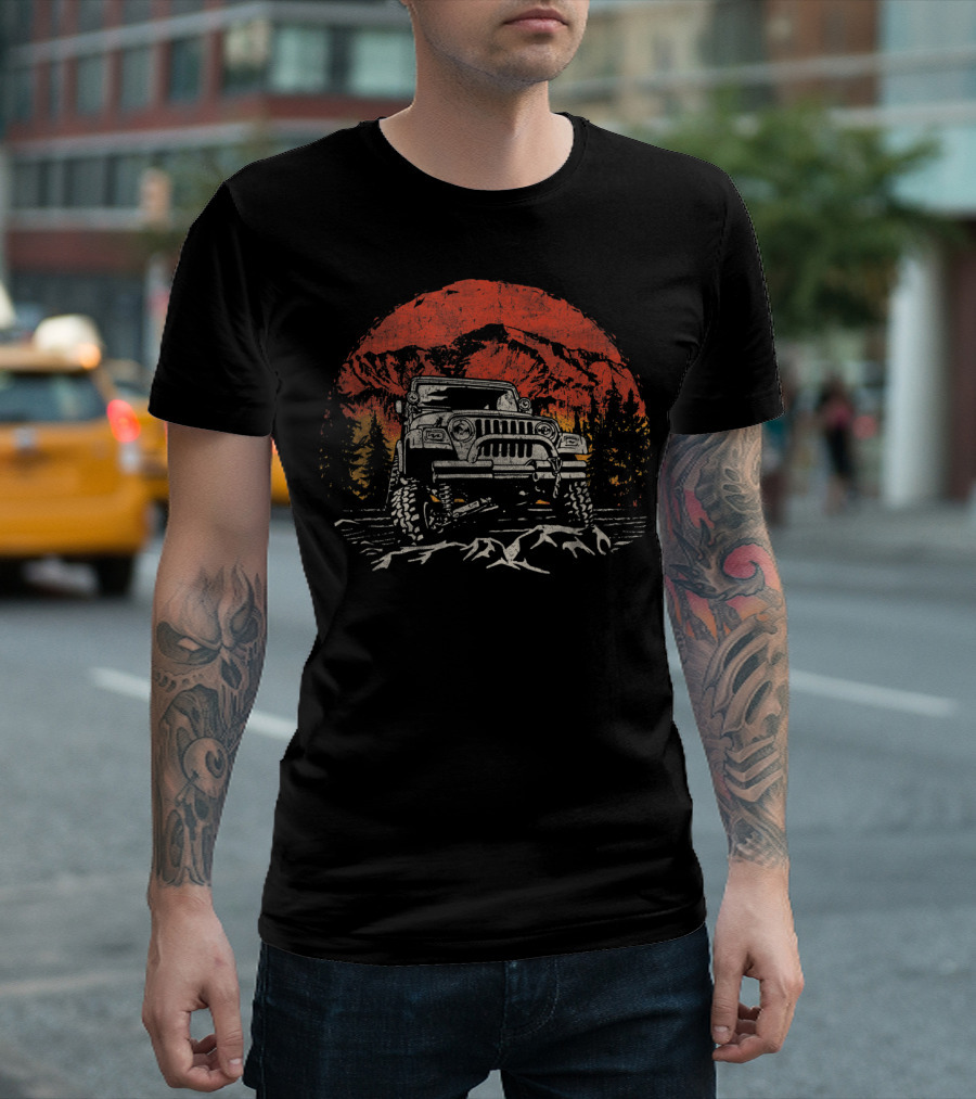 Retro Vintage Jeeps Enthusiast Off-Road Adventure T-Shirt