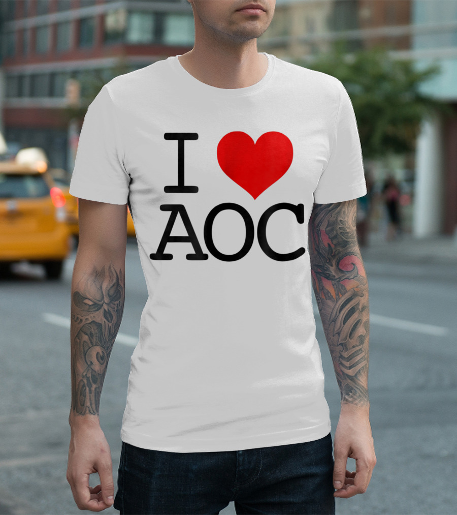I Heart AOC Alexandria Ocasio Cortez Fan Love T-Shirt