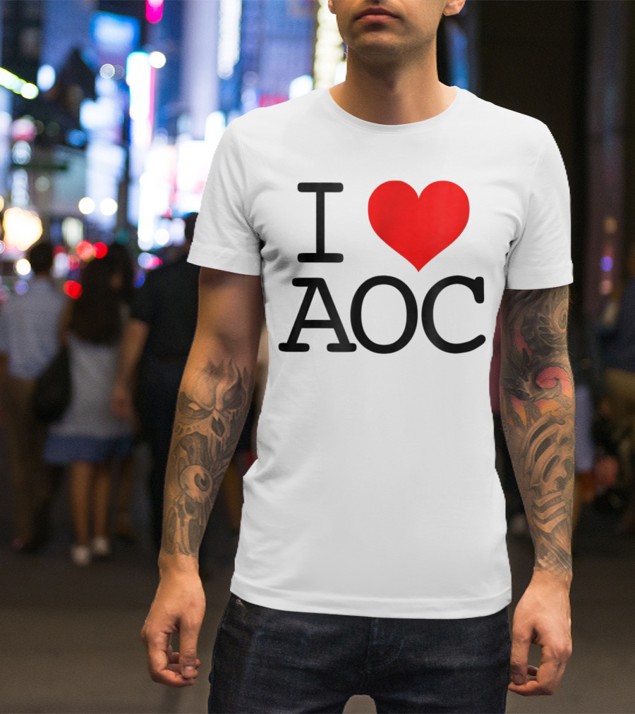 I Heart AOC Alexandria Ocasio Cortez Fan Love T-Shirt