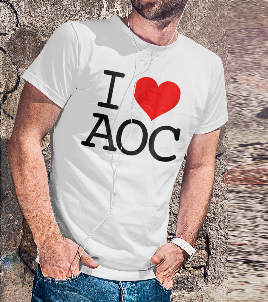 I Heart AOC Alexandria Ocasio Cortez Fan Love T-Shirt