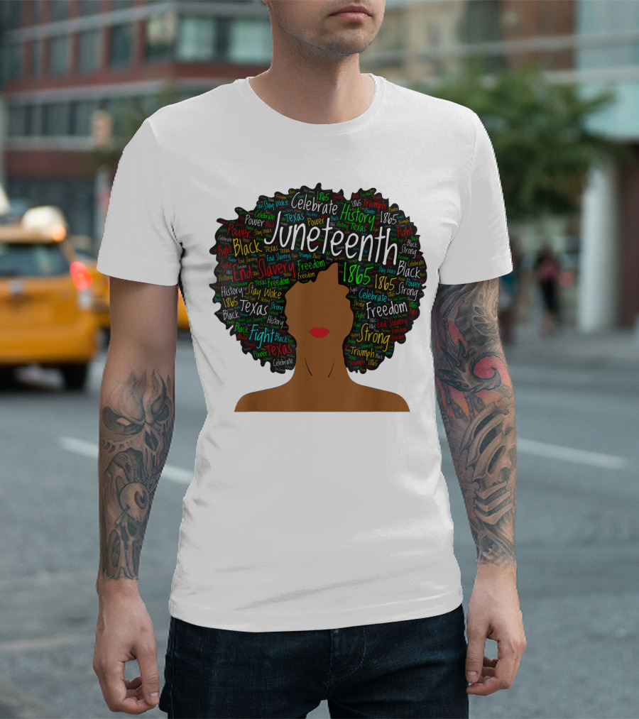 Juneteenth Colorful Afro End Slavery Freedom 1865 Celebrate History T-Shirt