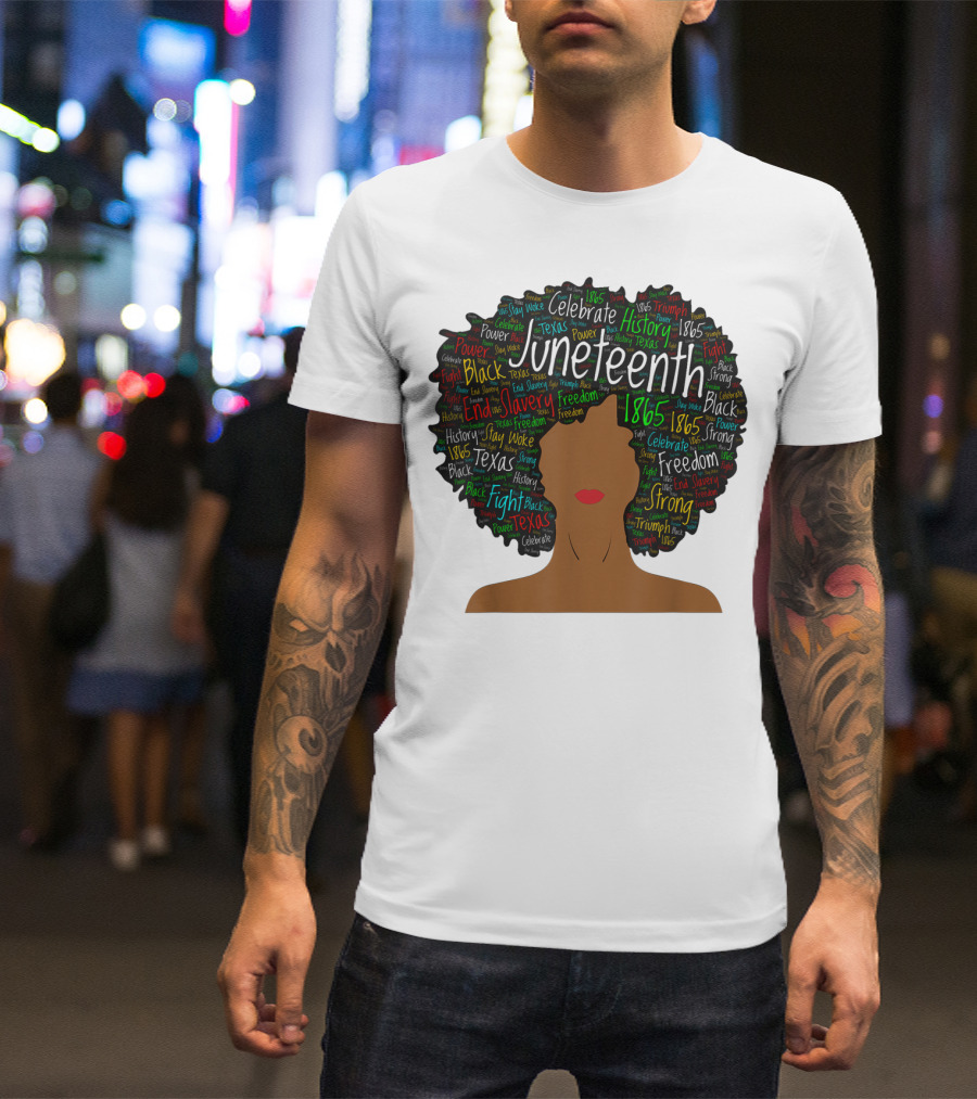 Juneteenth Colorful Afro End Slavery Freedom 1865 Celebrate History T-Shirt