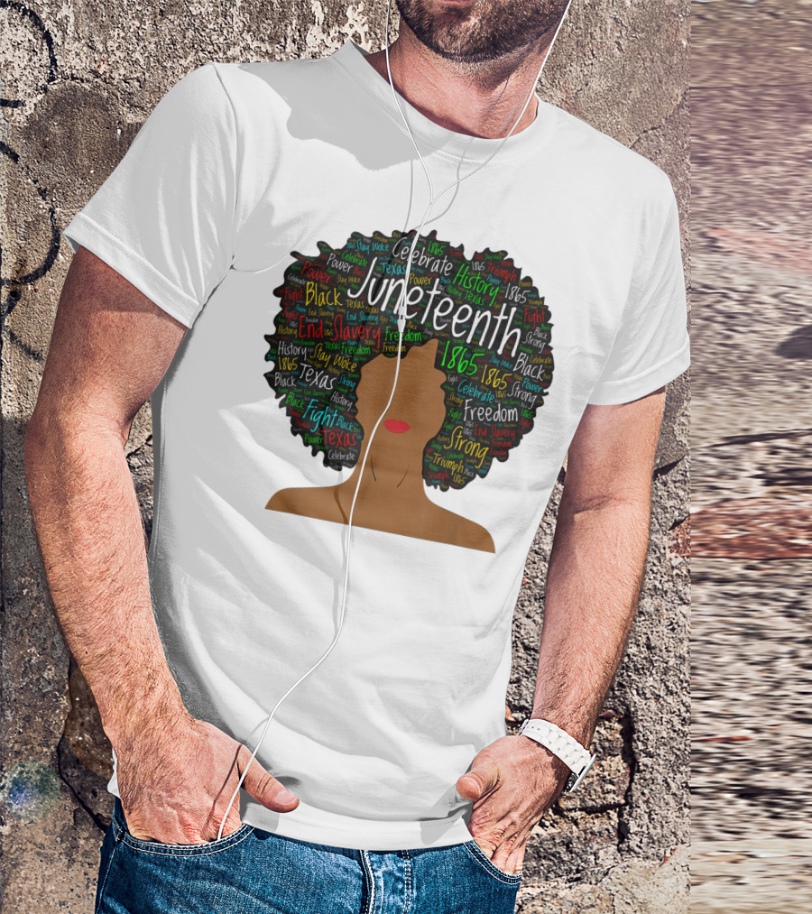 Juneteenth Colorful Afro End Slavery Freedom 1865 Celebrate History T-Shirt