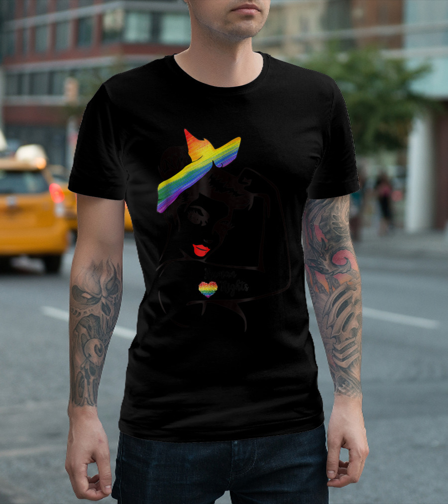 Lady Human Rights Rainbow Pride Iconic Empowerment T-Shirt