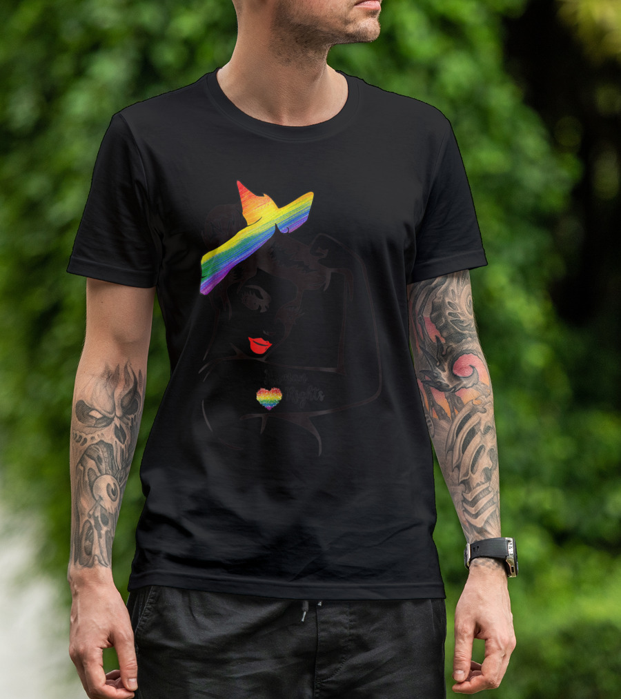 Lady Human Rights Rainbow Pride Iconic Empowerment T-Shirt
