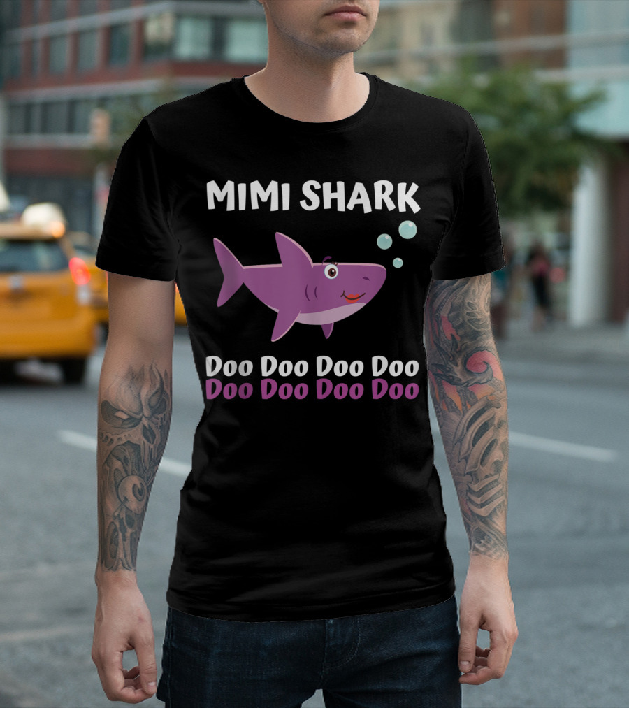 Mimi Shark Doo Doo Doo Doo Matching Family Shark Set T-Shirt