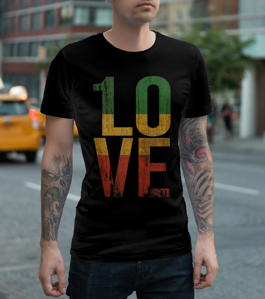 Roots Rock Reggae 1 Love Rasta Colors T-Shirt