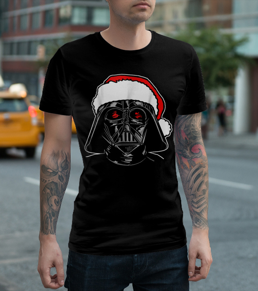 Darth Vader Santa Christmas Star Wars Sketch T-Shirt
