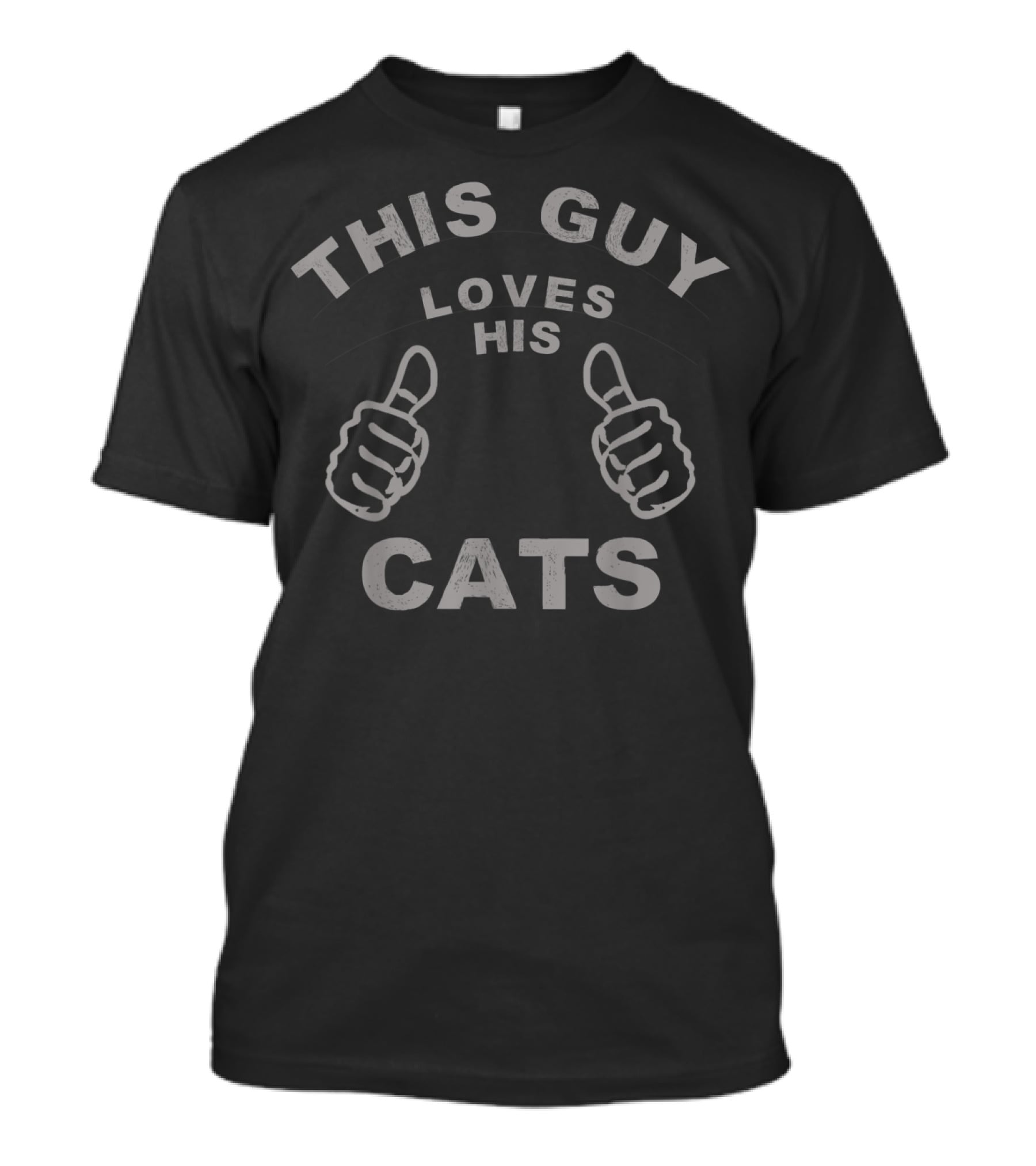 This Guy Loves His Cats Thumbs Up Kitty Kitten Pet Owners T-Shirt