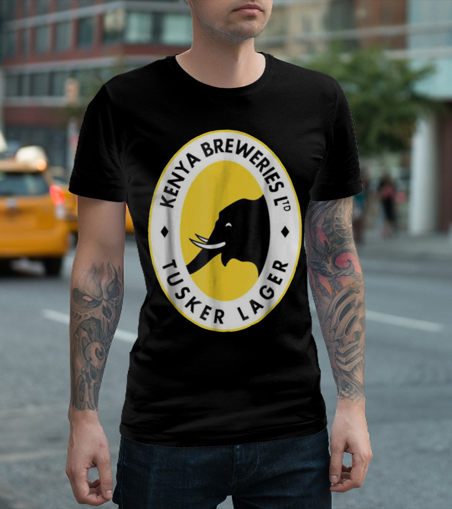 Kenya Breweries Ltd Tusker Lager African Elephant Icon T-Shirt