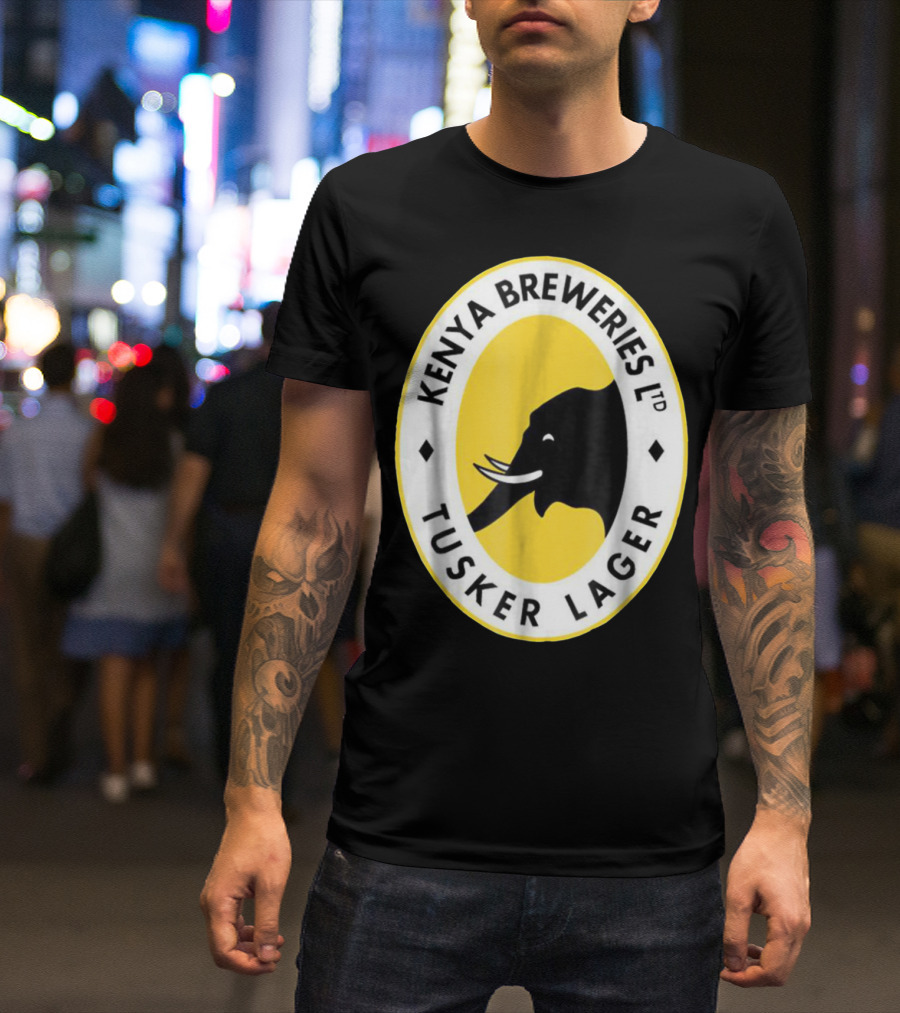 Kenya Breweries Ltd Tusker Lager African Elephant Icon T-Shirt