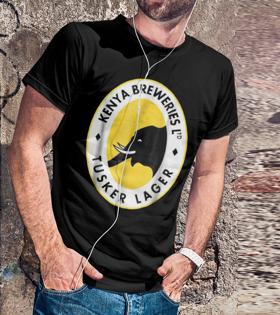 Kenya Breweries Ltd Tusker Lager African Elephant Icon T-Shirt