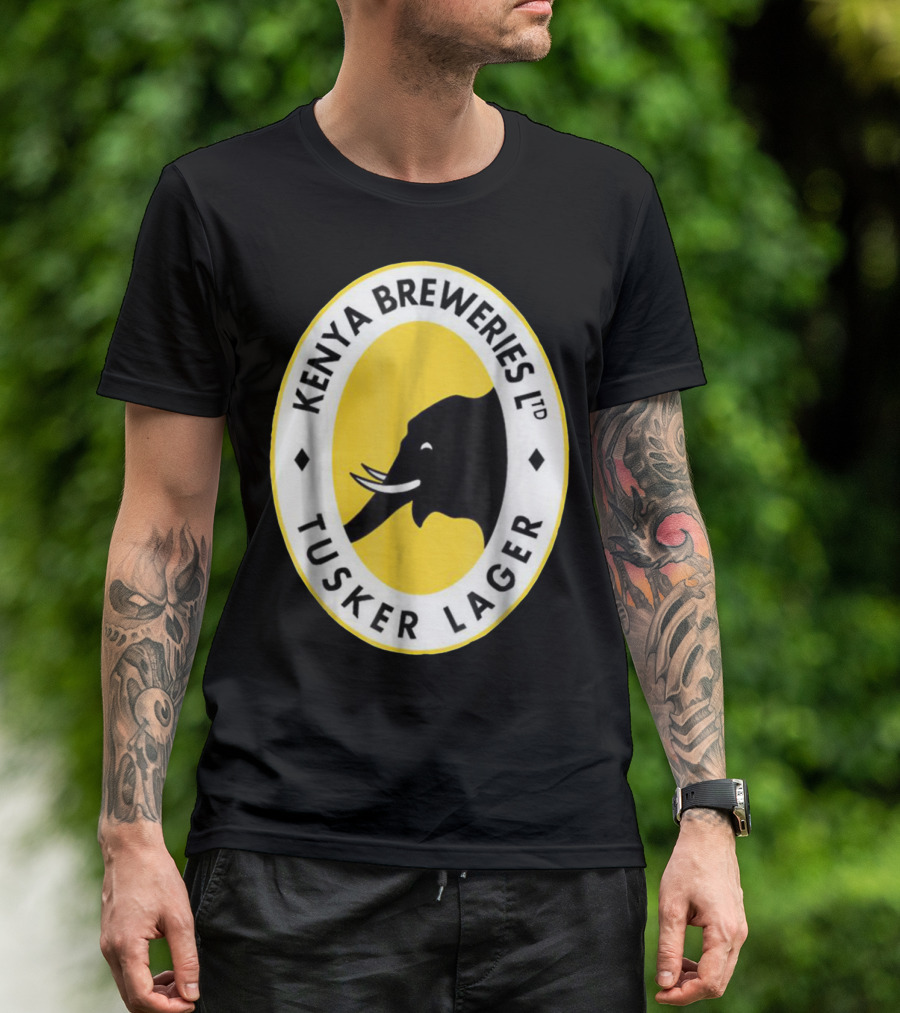 Kenya Breweries Ltd Tusker Lager African Elephant Icon T-Shirt