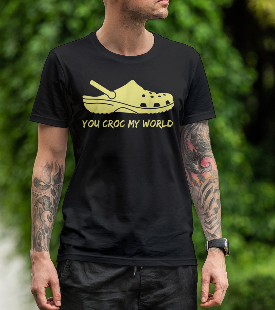 You Croc My World Yellow Crocs Iconic Footwear Playful T-Shirt