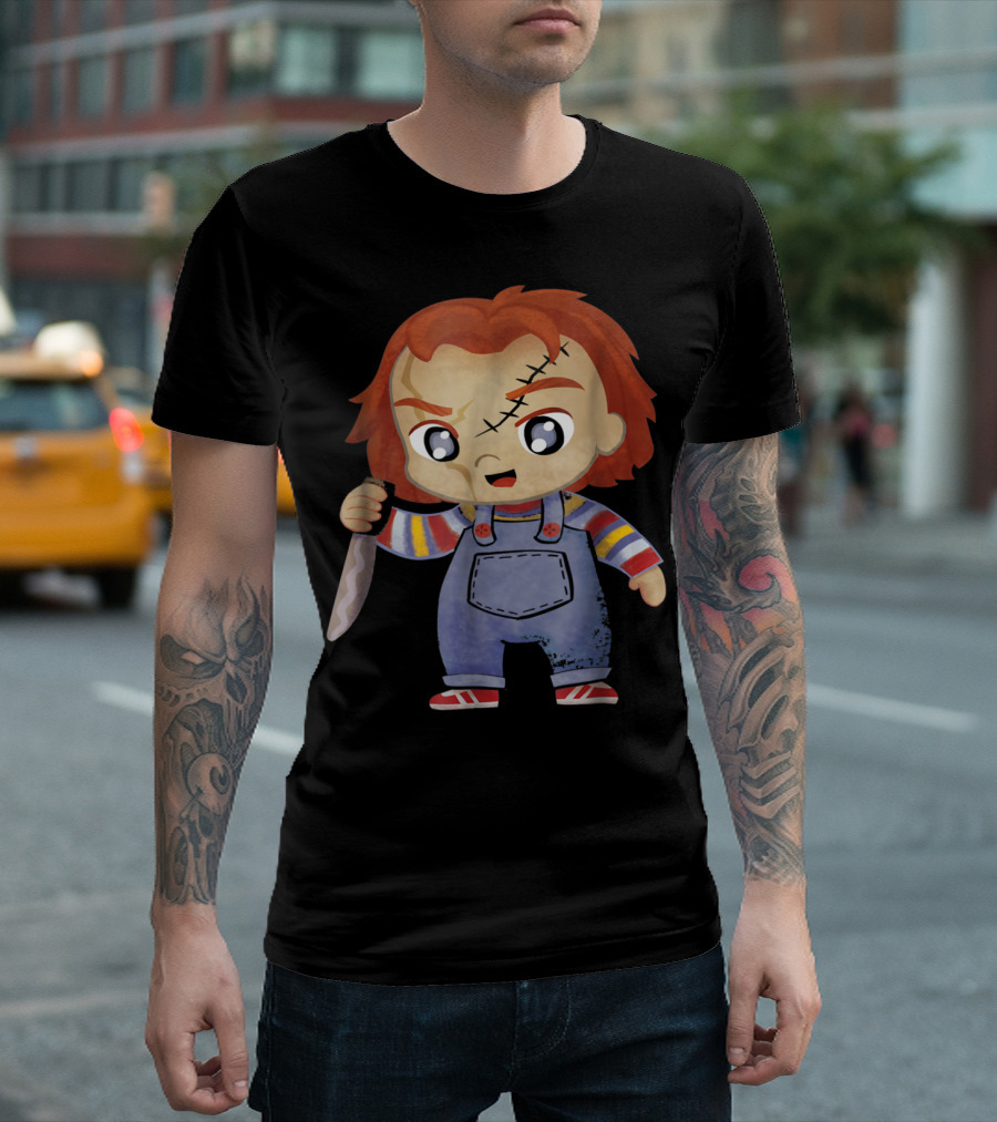 HC Chucky Childs Play Cute Knife-Wielding Doll Character T-Shirt