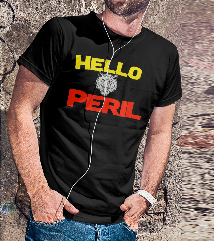Hello Peril Band Logo Tiger Head T-Shirt