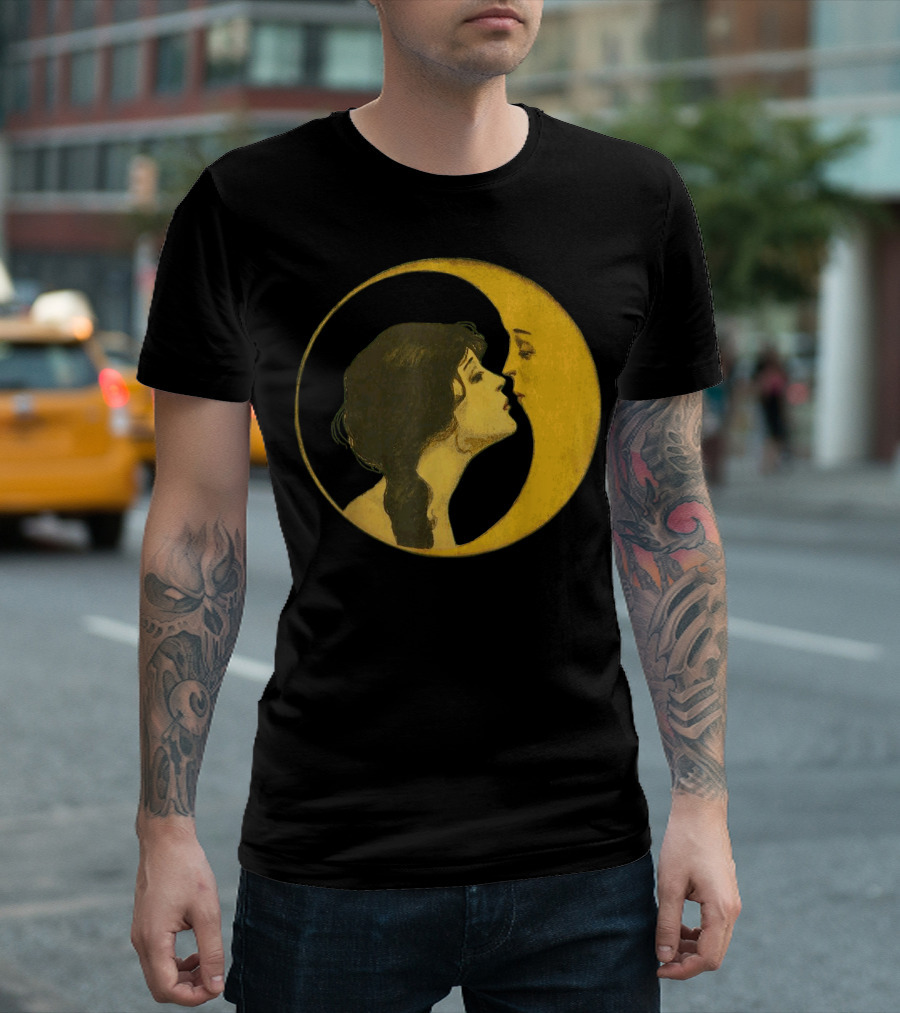 Kiss The Man On The Moon Vintage Celestial T-Shirt