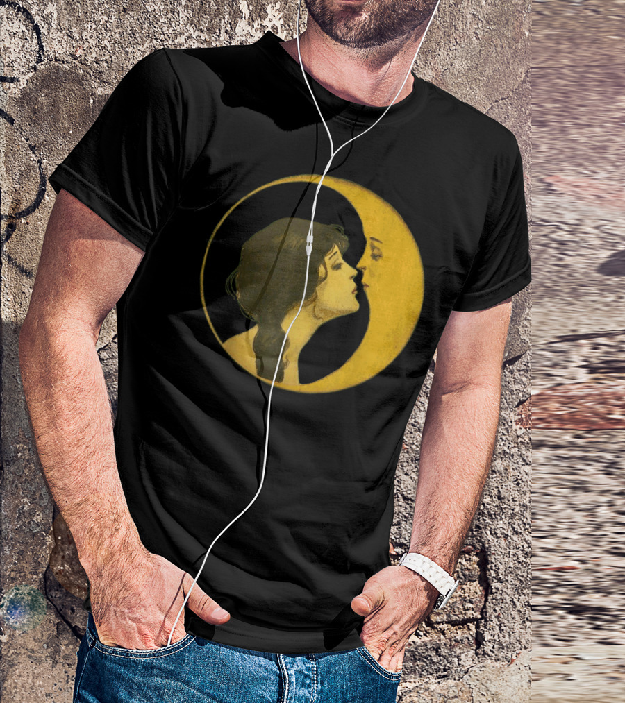 Kiss The Man On The Moon Vintage Celestial T-Shirt