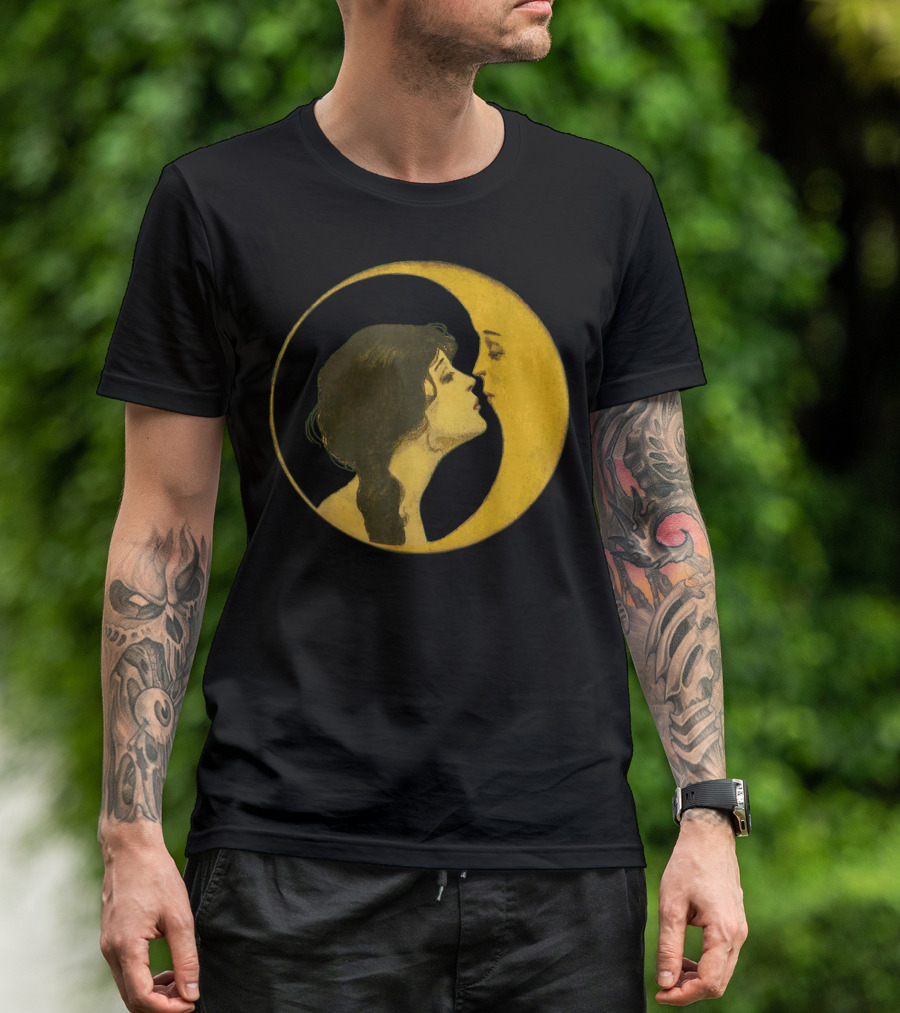 Kiss The Man On The Moon Vintage Celestial T-Shirt