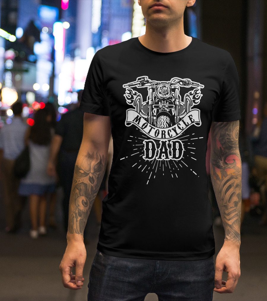 Motorcycle Dad Biker Mens Motorcycle T-Shirt